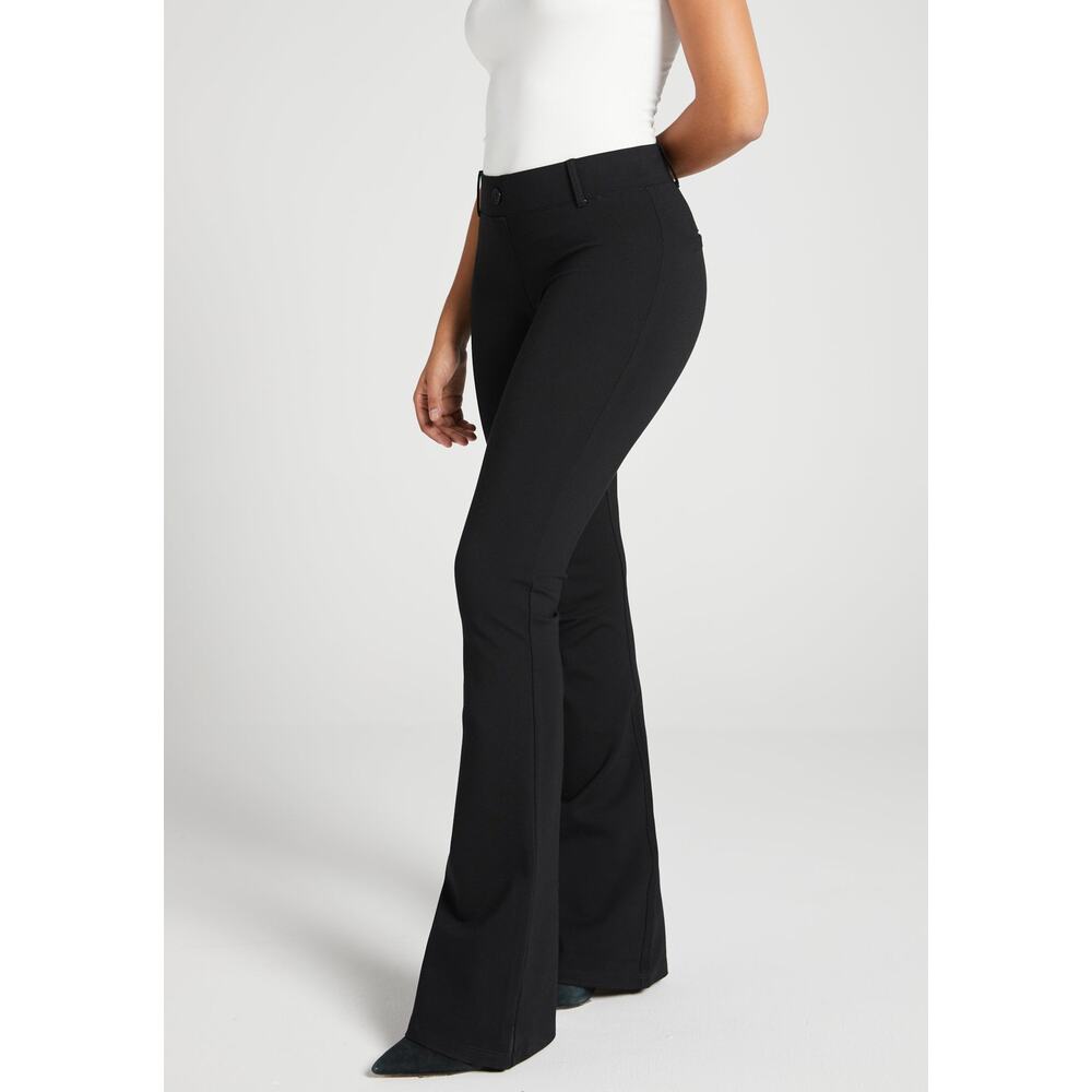 Betabrand Classic Dress Pant Yoga Pant Black Stretch‎ Size M work trouser